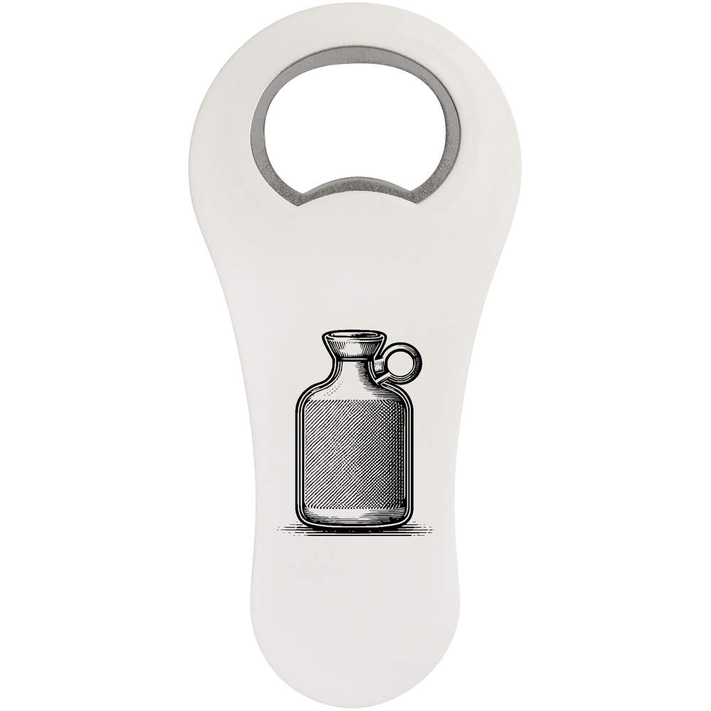 'Hot Water Bottle' Magnetic Bottle Opener / Fridge Magnet - Flat Bar Tool for Beer, Soft Drinks, Kitchens and Home Bars (BO00088922)