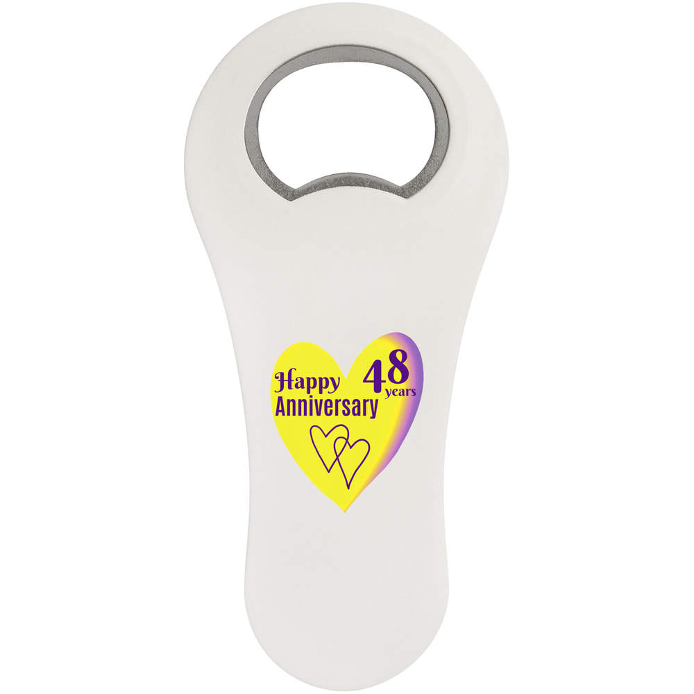 'Happy 48 Years Anniversary' Bottle Opener Fridge Magnet (BO00090158)