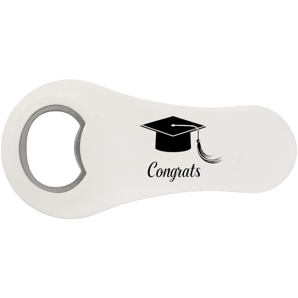 'Congrats with Graduation Cap' Bottle Opener Fridge Magnet (BO00090528)
