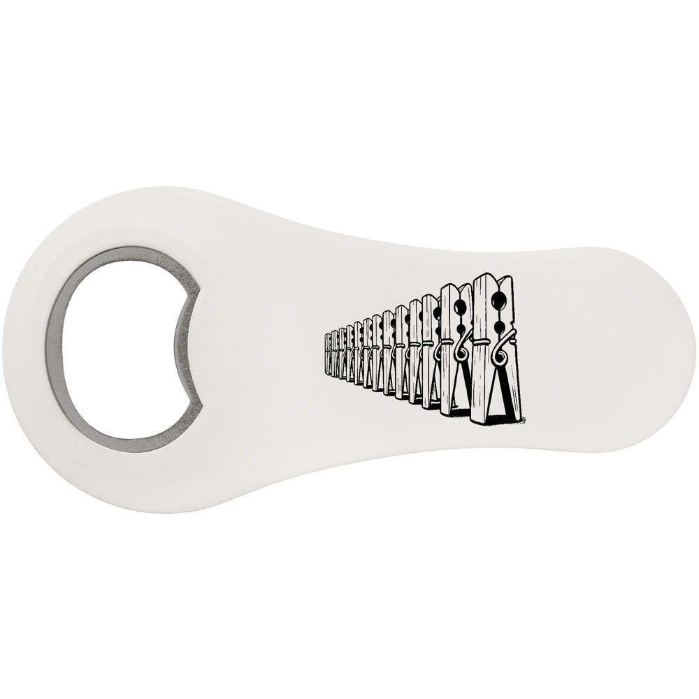 'Wooden Clothes Pegs' Bottle Opener Fridge Magnet (BO00091154)
