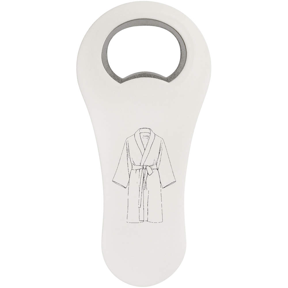 'Bathrobe' Magnetic Bottle Opener / Fridge Magnet - Flat Bar Tool for Beer, Soft Drinks, Kitchens and Home Bars (BO00091464)