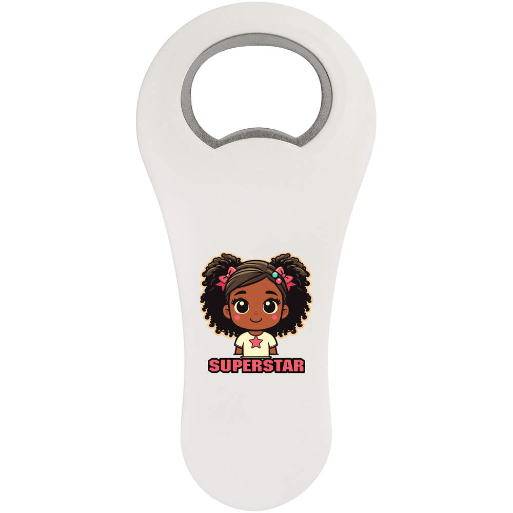 'Cute Superstar Girl' Bottle Opener Fridge Magnet (BO00091982)