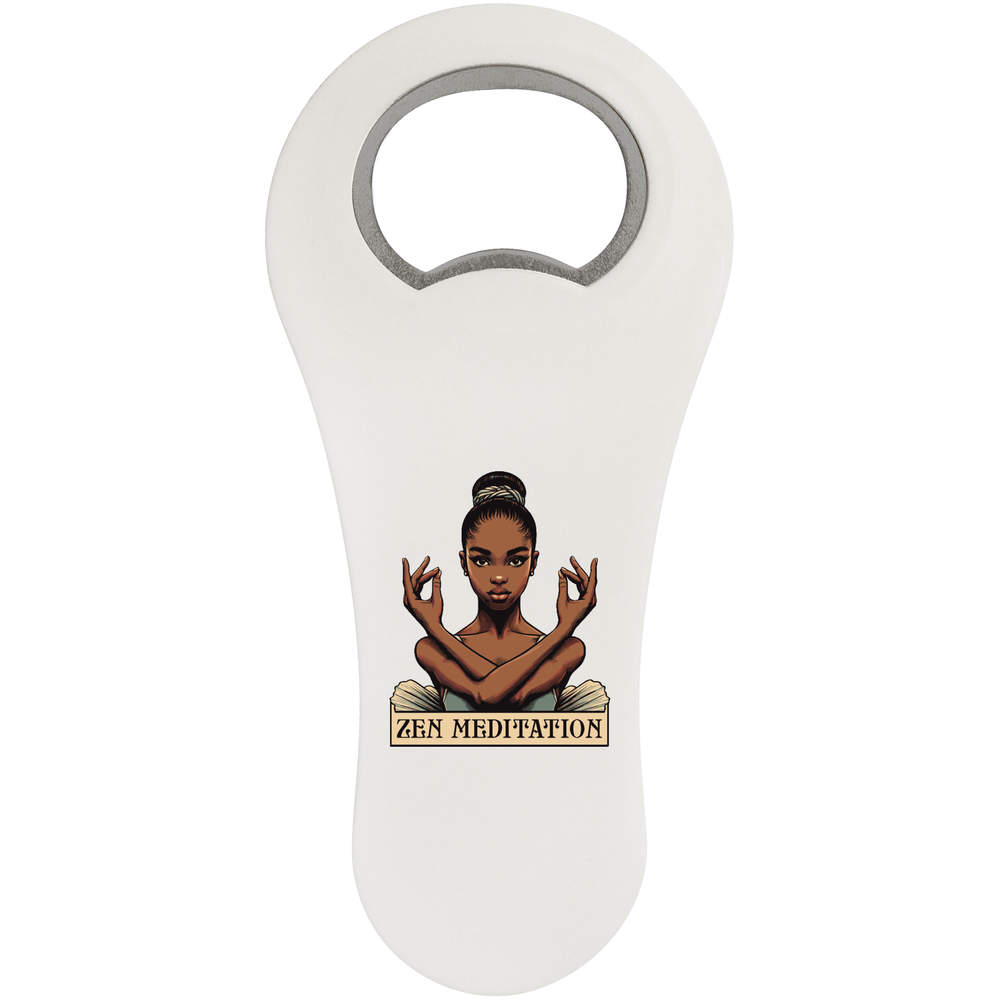 'Zen Meditation Girl' Bottle Opener Fridge Magnet (BO00092023)