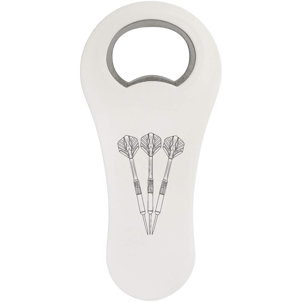 'Set of Darts' Magnetic Bottle Opener / Fridge Magnet - Flat Bar Tool for Beer, Soft Drinks, Kitchens and Home Bars (BO00092067)