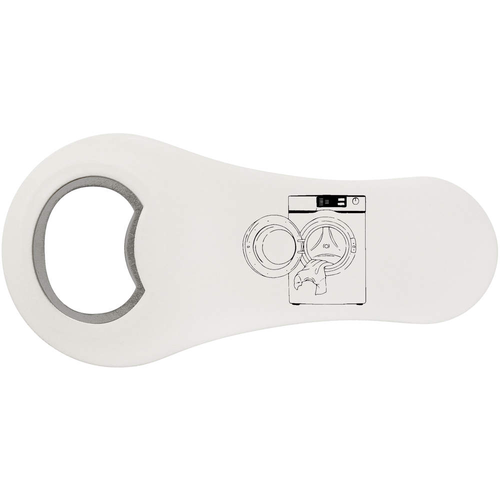 'Open Washing Machine' Magnetic Bottle Opener / Fridge Magnet - Flat Bar Tool for Beer, Soft Drinks, Kitchens and Home Bars (BO00093230)