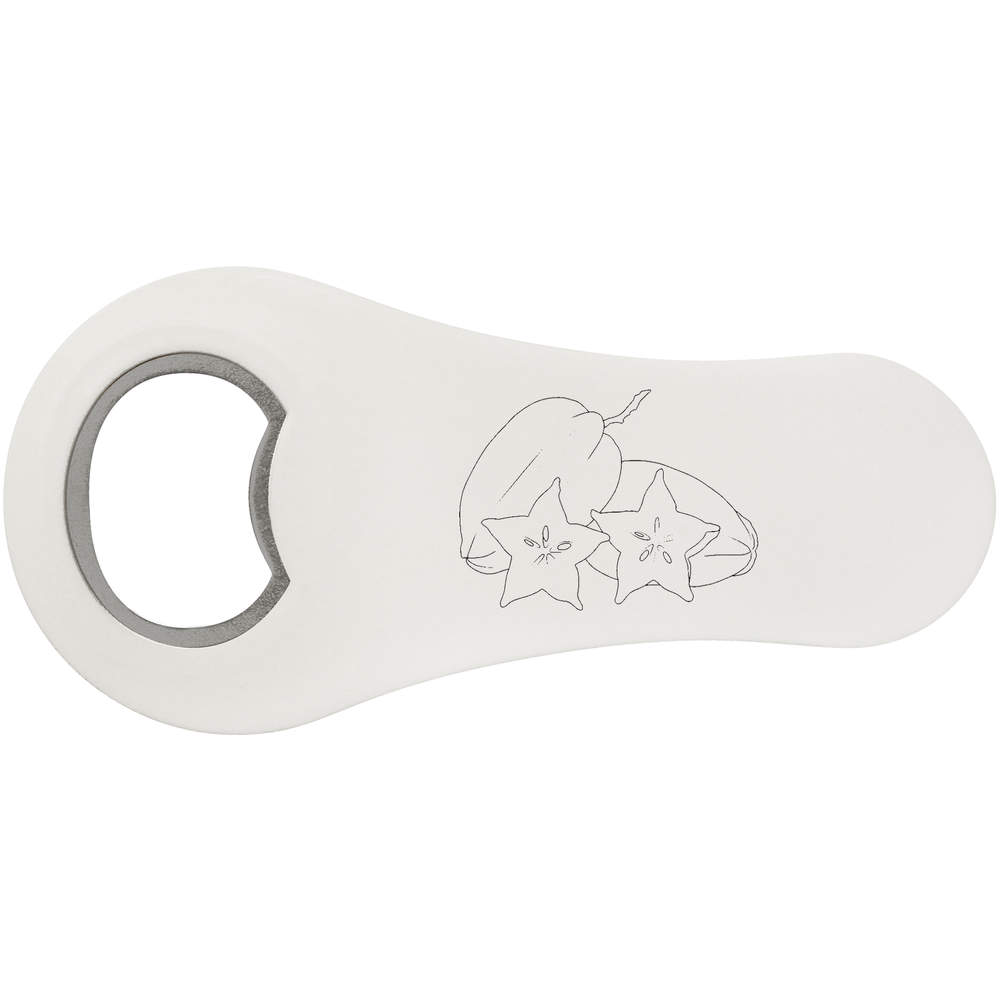 'Star Fruit Illustration' Bottle Opener Fridge Magnet (BO00094262)