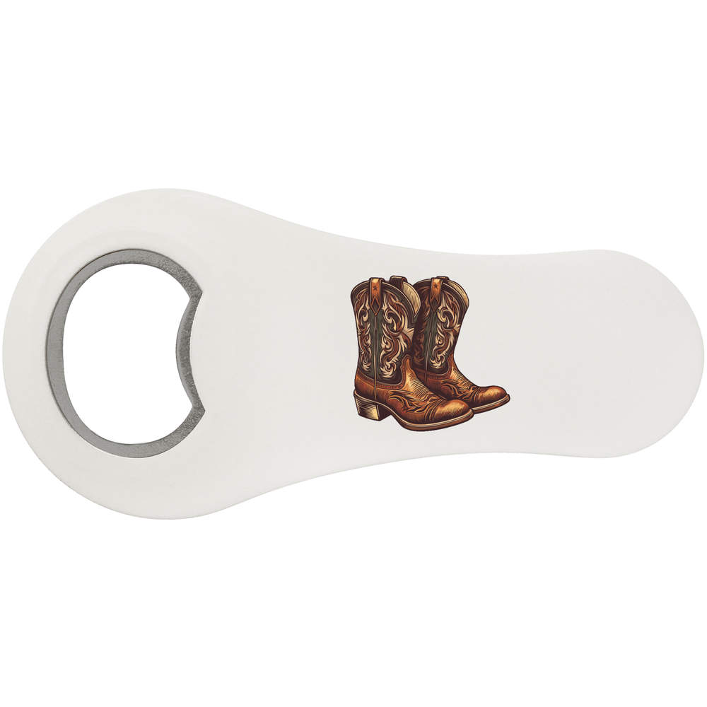 'American Cowboy Boots' Magnetic Bottle Opener / Fridge Magnet - Flat Bar Tool for Beer, Soft Drinks, Kitchens and Home Bars (BO00094396)