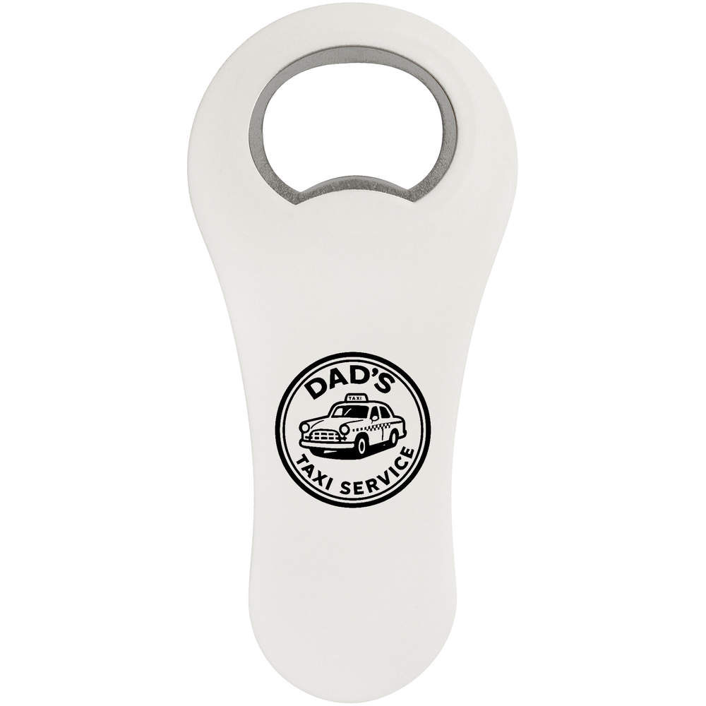 'Dad's Taxi Service' Magnetic Bottle Opener / Fridge Magnet - Flat Bar Tool for Beer, Soft Drinks, Kitchens and Home Bars (BO00094818)