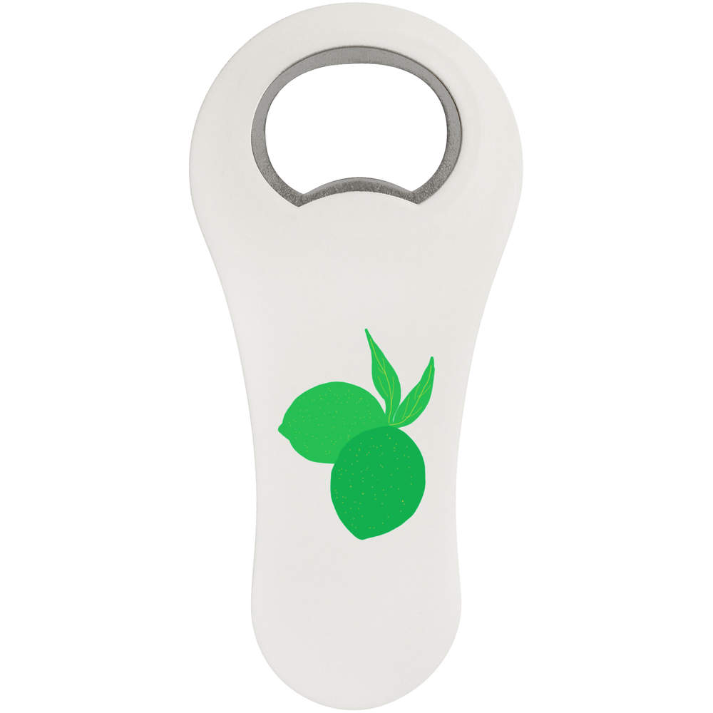 'Juicy Green Limes ' Magnetic Bottle Opener / Fridge Magnet - Flat Bar Tool for Beer, Soft Drinks, Kitchens and Home Bars (BO00097576)
