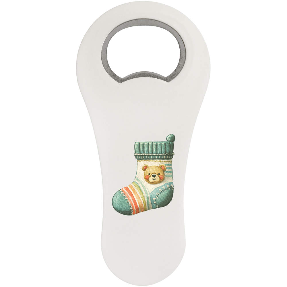 'Cute Baby Sock' Magnetic Bottle Opener / Fridge Magnet - Flat Bar Tool for Beer, Soft Drinks, Kitchens and Home Bars (BO00098151)
