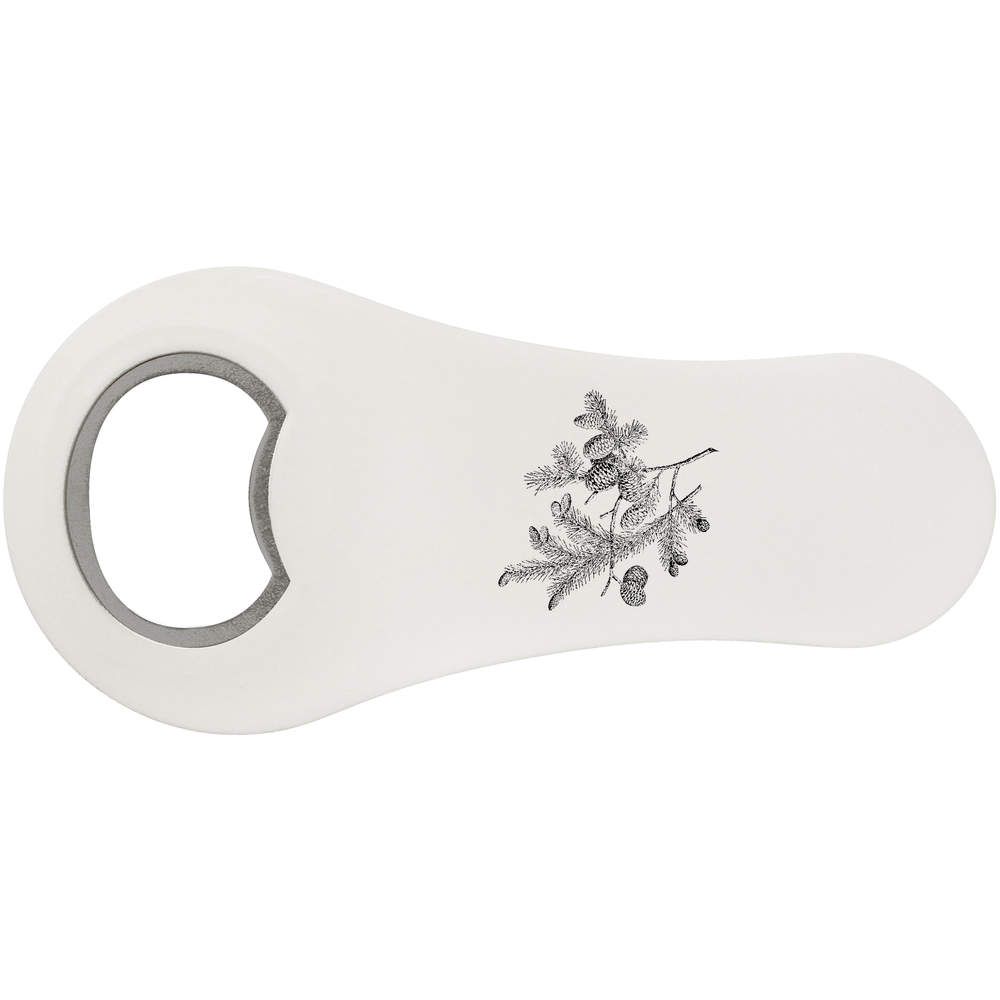 'Fir Tree Branch' Magnetic Bottle Opener / Fridge Magnet - Flat Bar Tool for Beer, Soft Drinks, Kitchens and Home Bars (BO00099124)