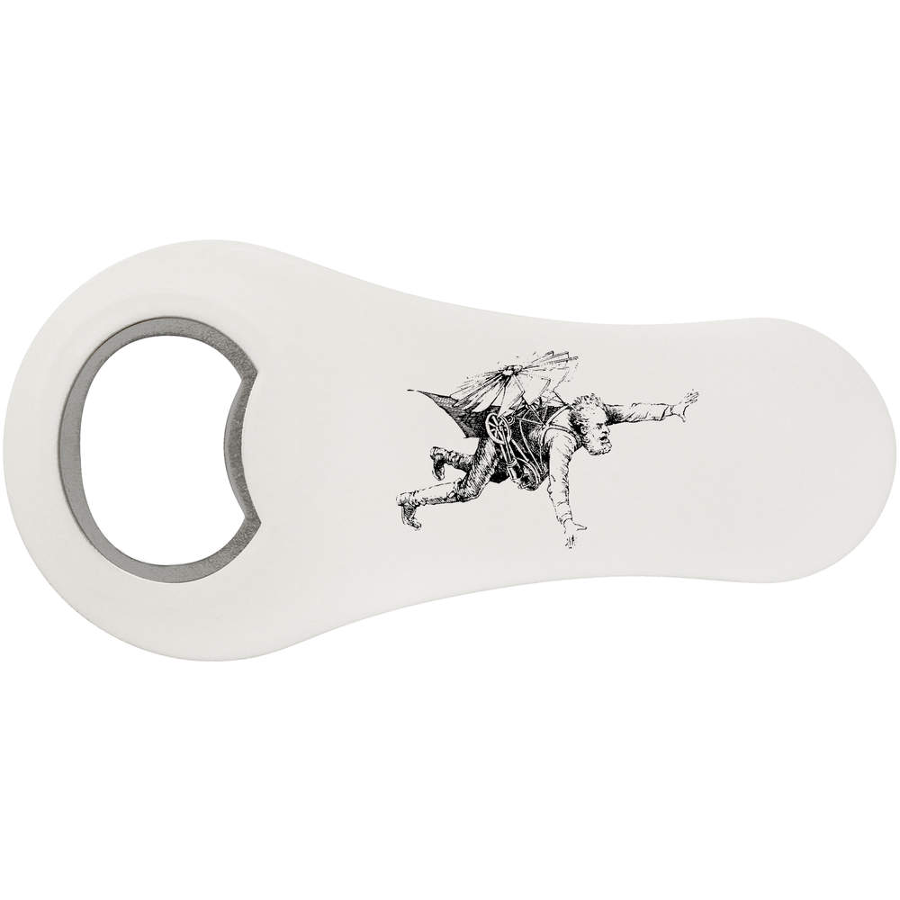 'Steampunk Flying Machine' Magnetic Bottle Opener / Fridge Magnet - Flat Bar Tool for Beer, Soft Drinks, Kitchens and Home Bars (BO00099360)