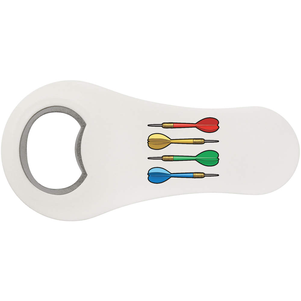 'Colorful Darts' Magnetic Bottle Opener / Fridge Magnet - Flat Bar Tool for Beer, Soft Drinks, Kitchens and Home Bars (BO00099364)