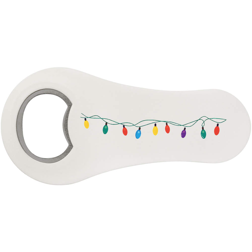 'Colorful String Lights' Magnetic Bottle Opener / Fridge Magnet - Flat Bar Tool for Beer, Soft Drinks, Kitchens and Home Bars (BO00100030)