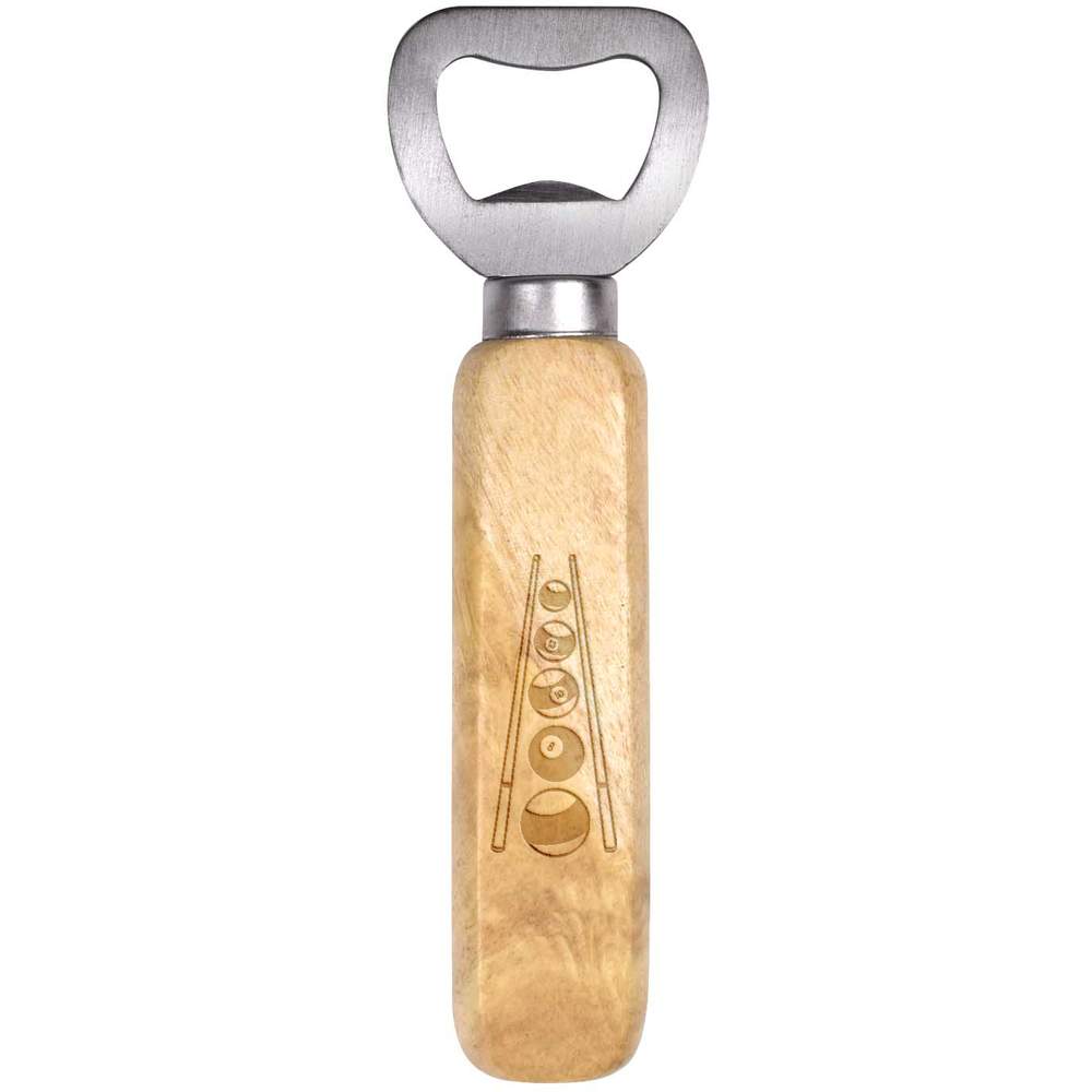 'Pool Balls & Cue' Wooden Bottle Opener (BO00052401)