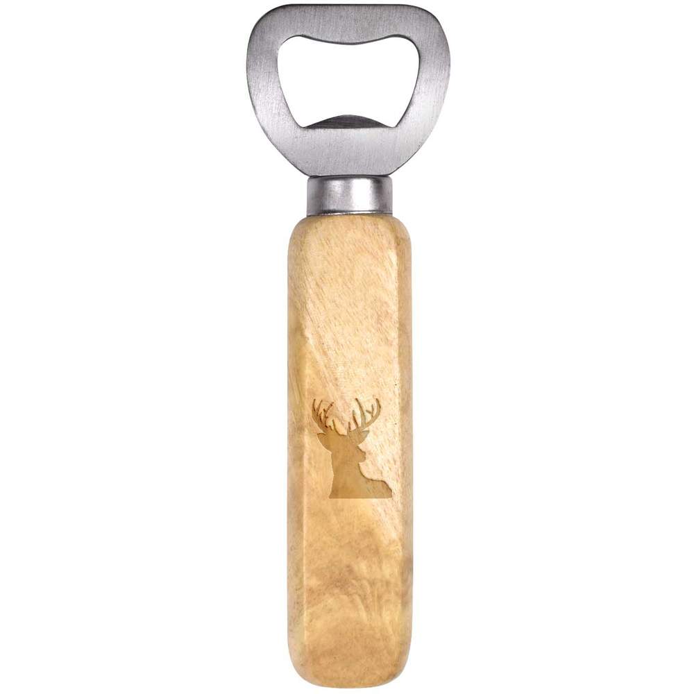 'Stag Head' Wooden Bottle Opener (BO00053443)