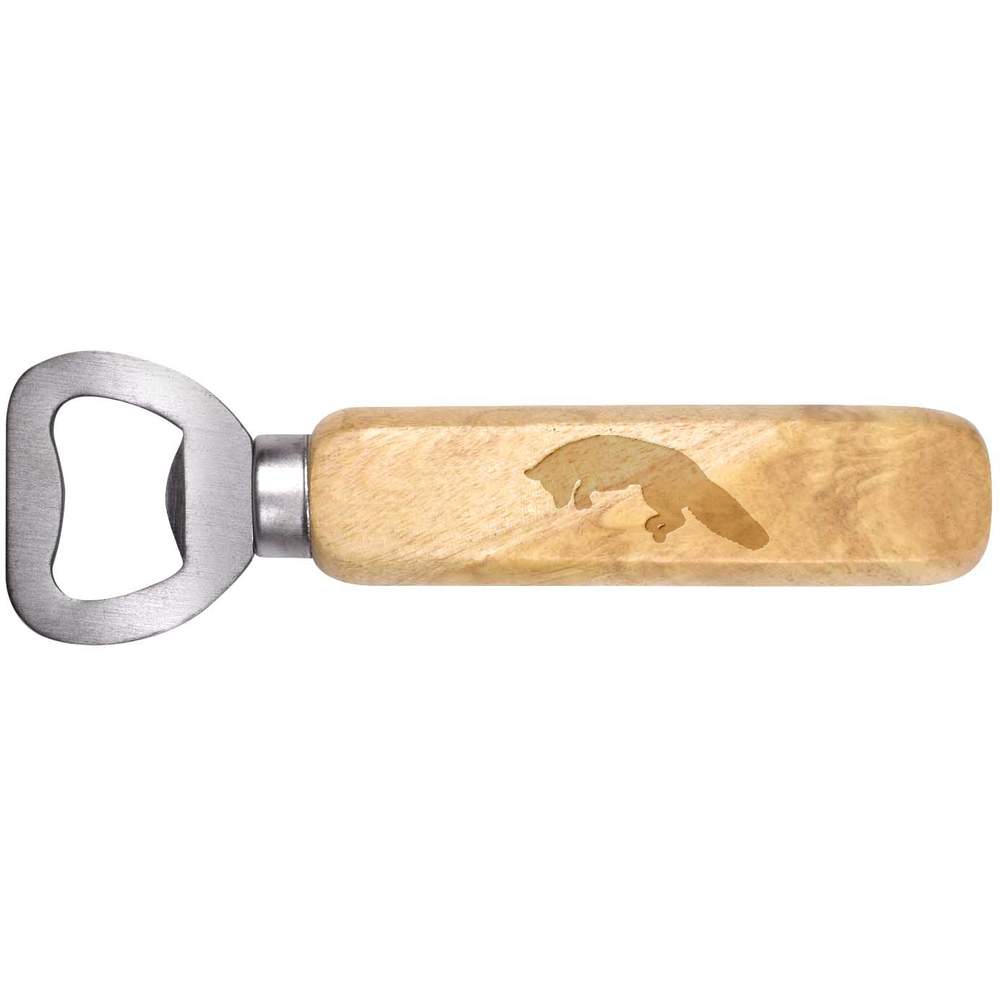 'Leaping Fox Silhouette' Wooden Bottle Opener (BO00054040)