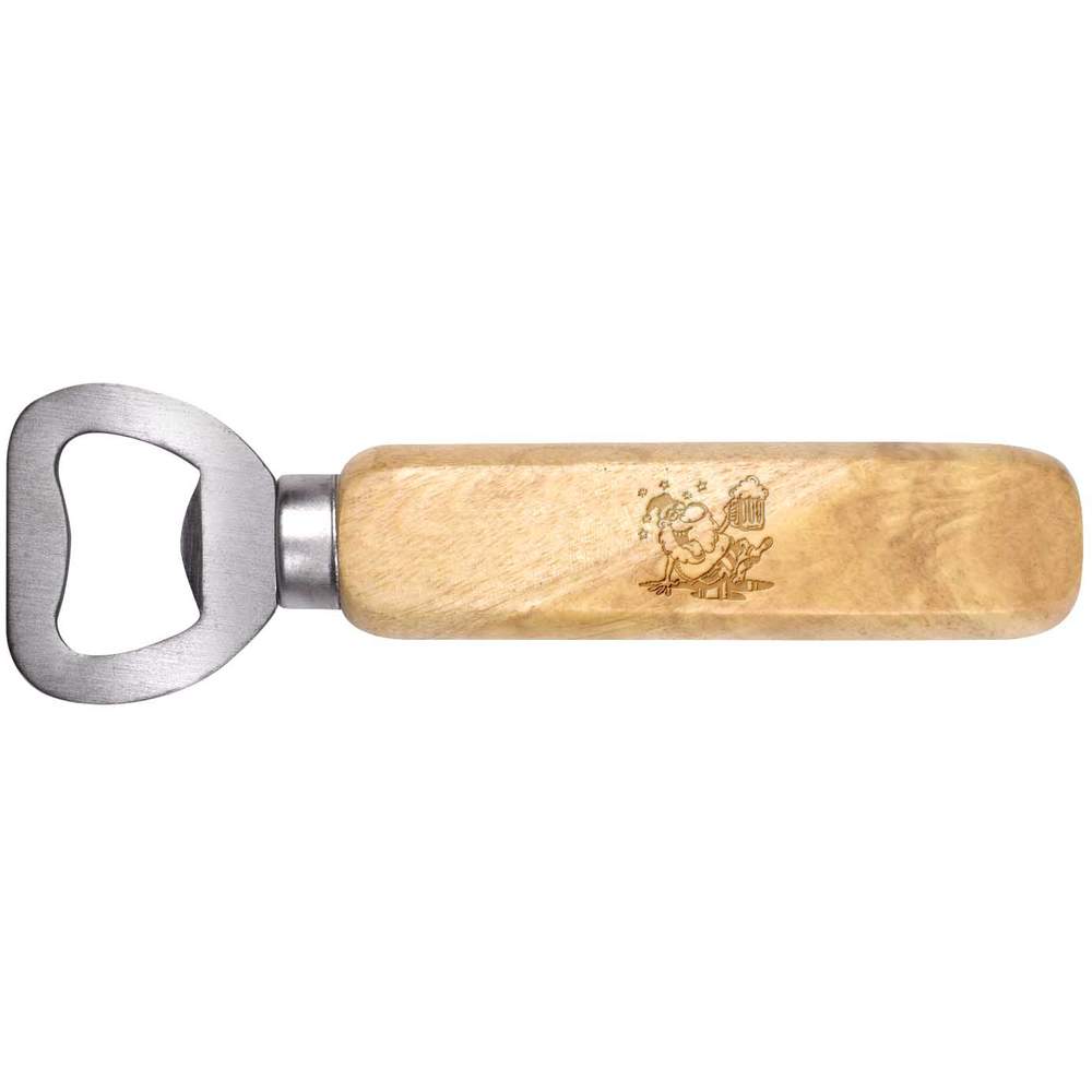 'Santa With Beer' Wooden Bottle Opener (BO00058514)