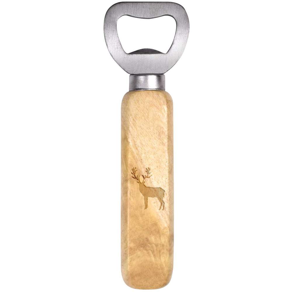 'Stag Silhouette' Wooden Bottle Opener (BO00077327)