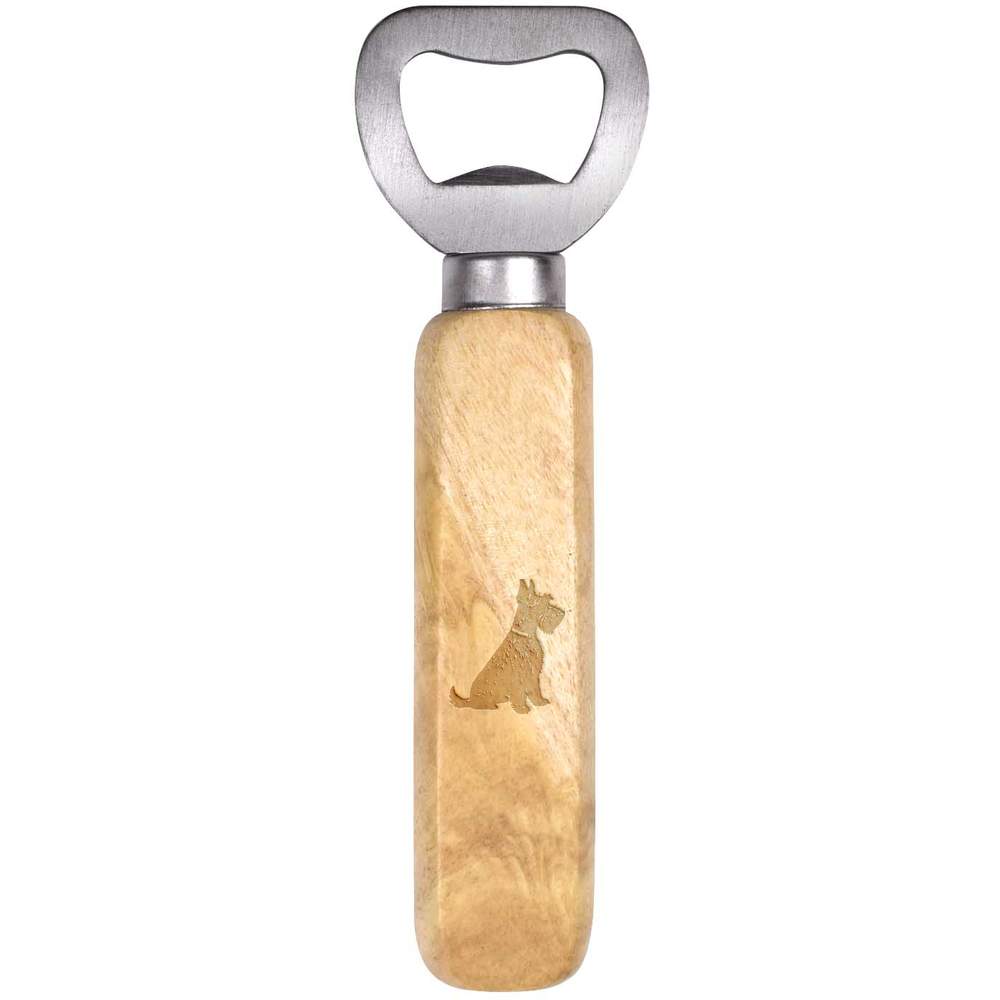 'Scottish Terrier' Wooden Bottle Opener - Handheld Bar Tool for Beer, Soft Drinks, Kitchens and Home Bars (BO00085137)