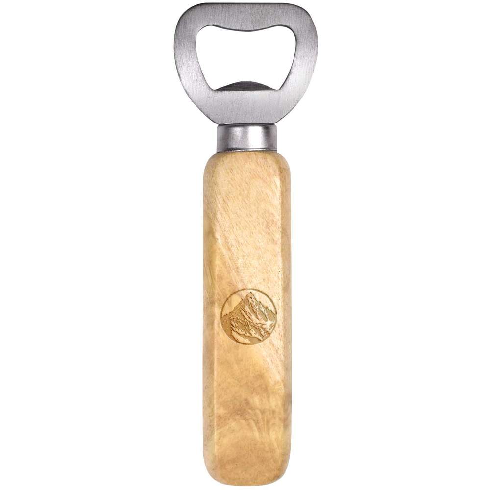 'Mountain Range' Wooden Bottle Opener - Handheld Bar Tool for Beer, Soft Drinks, Kitchens and Home Bars (BO00085990)
