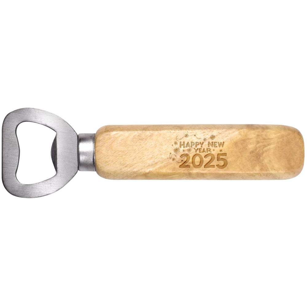 'Happy New Year 2025' Wooden Bottle Opener (BO00088493)