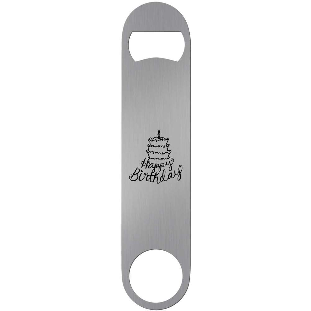 'Happy Birthday Cake' Bar Blade Bottle Opener (BR00003999)