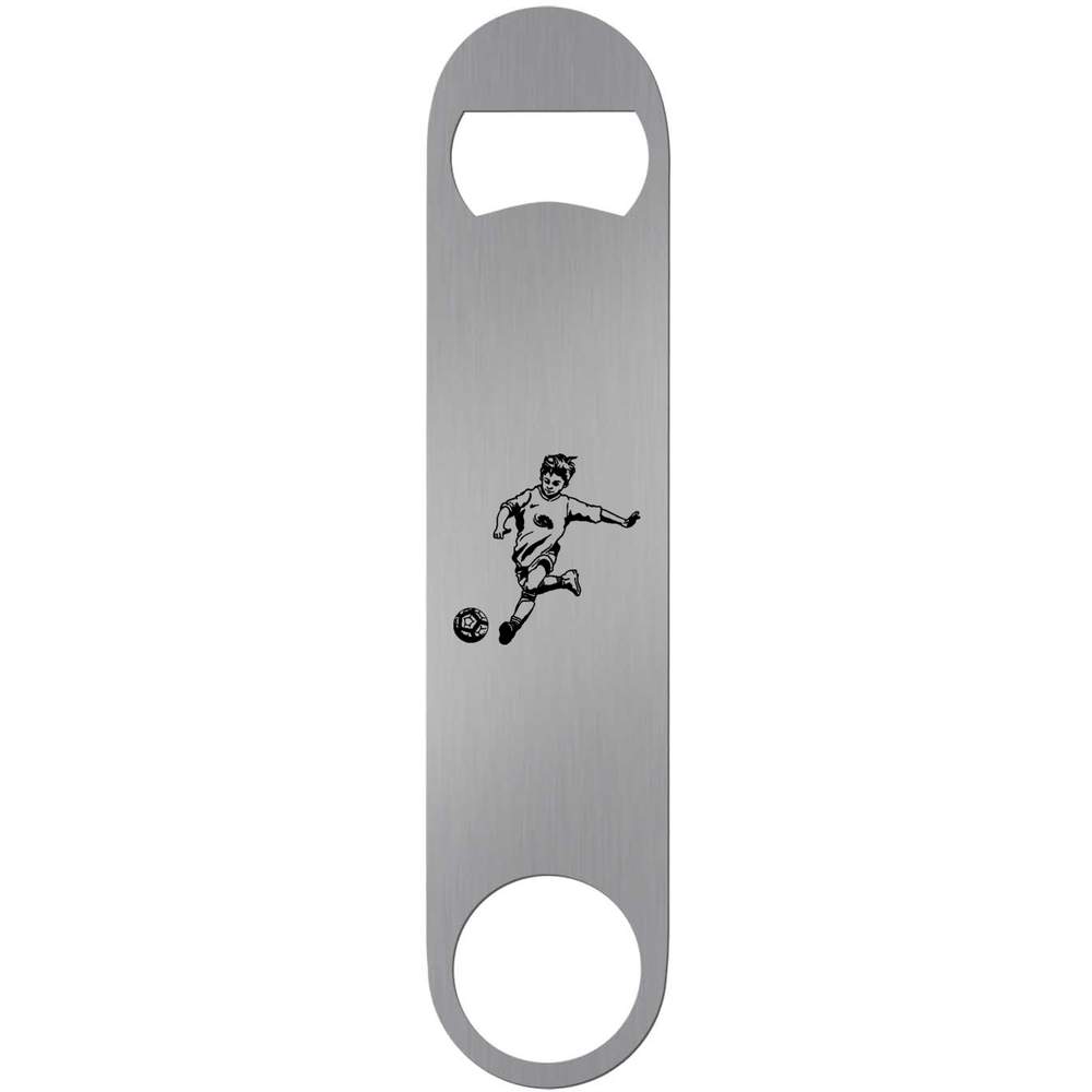 'Child Playing Football' Bar Blade Bottle Opener (BR00008538)