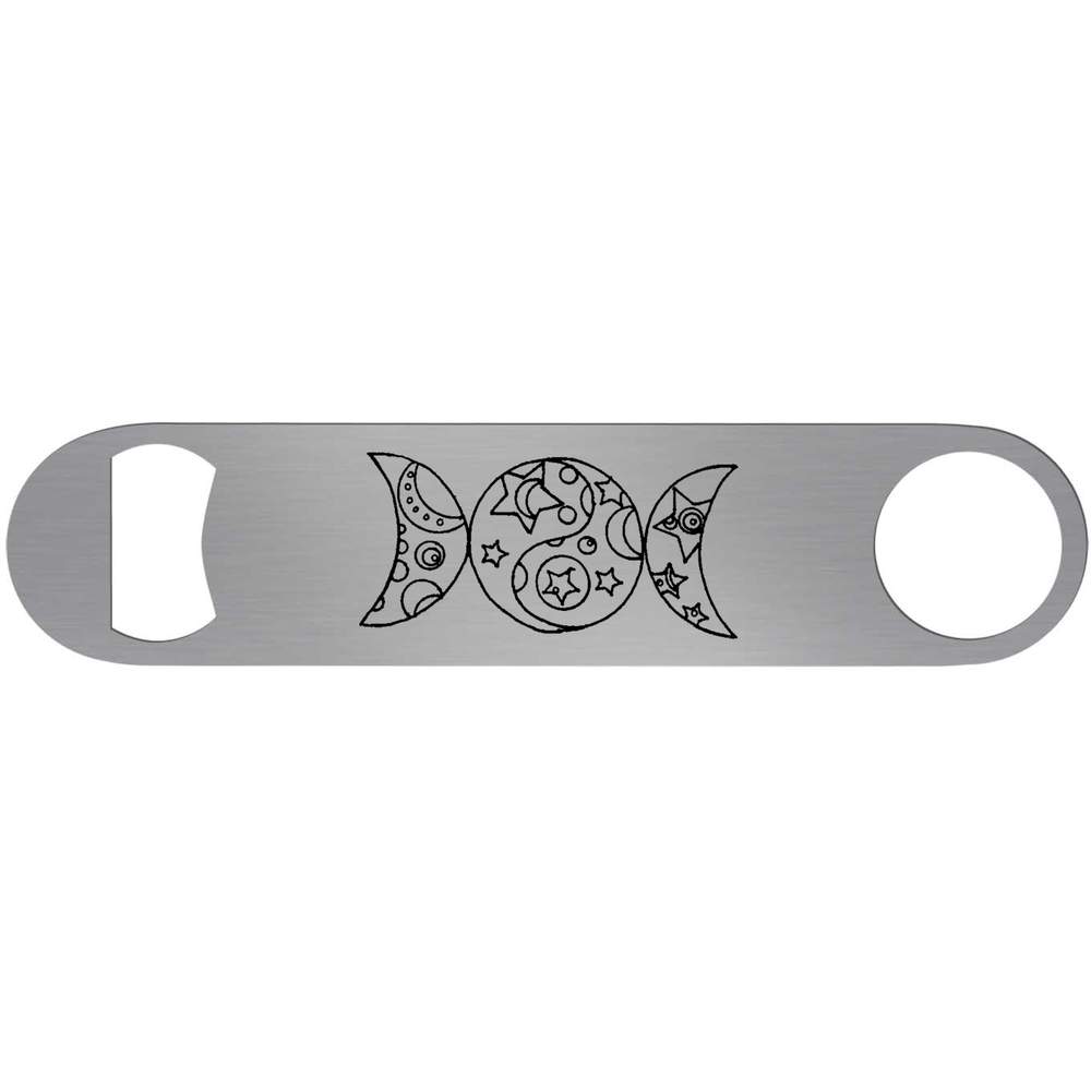'Patterned Triple Moon' Bar Blade Bottle Opener (BR00012841)