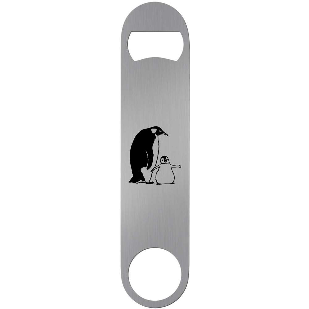 'Penguin Mother & Chick' Bar Blade Bottle Opener (BR00015367)