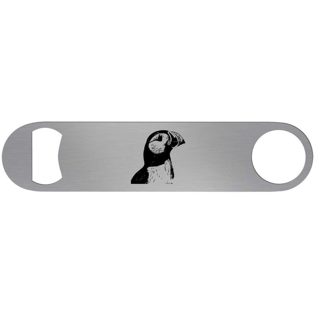 'Puffin Bird Portrait' Bar Blade Bottle Opener (BR00019030)