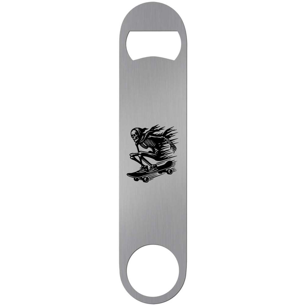 'Skeleton Riding Skateboard' Bar Blade Bottle Opener (BR00019128)