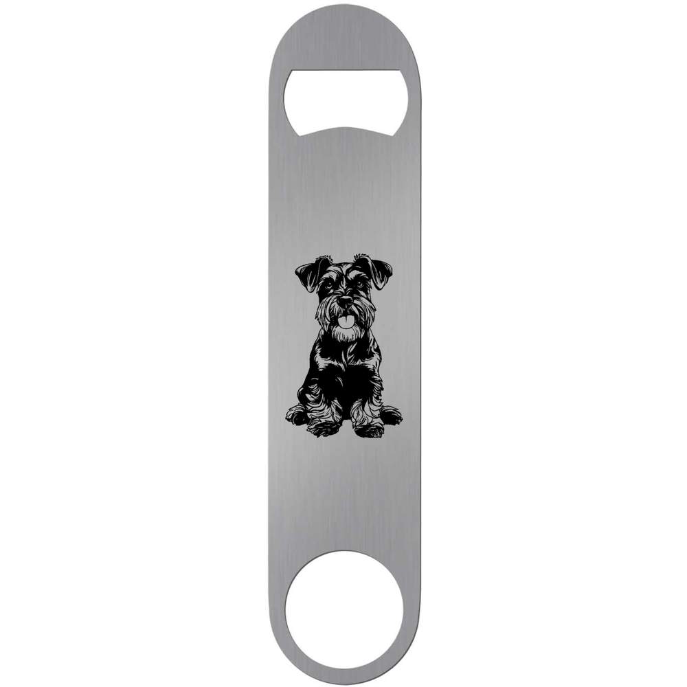 'Mini Schnauzer Sitting ' Bar Blade Bottle Opener (BR00020142)