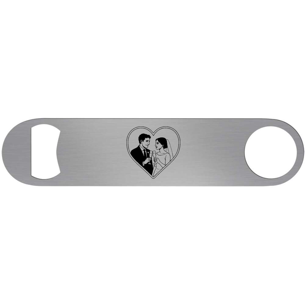 'Loved Up Bride & Groom' Bar Blade Bottle Opener (BR00022060)