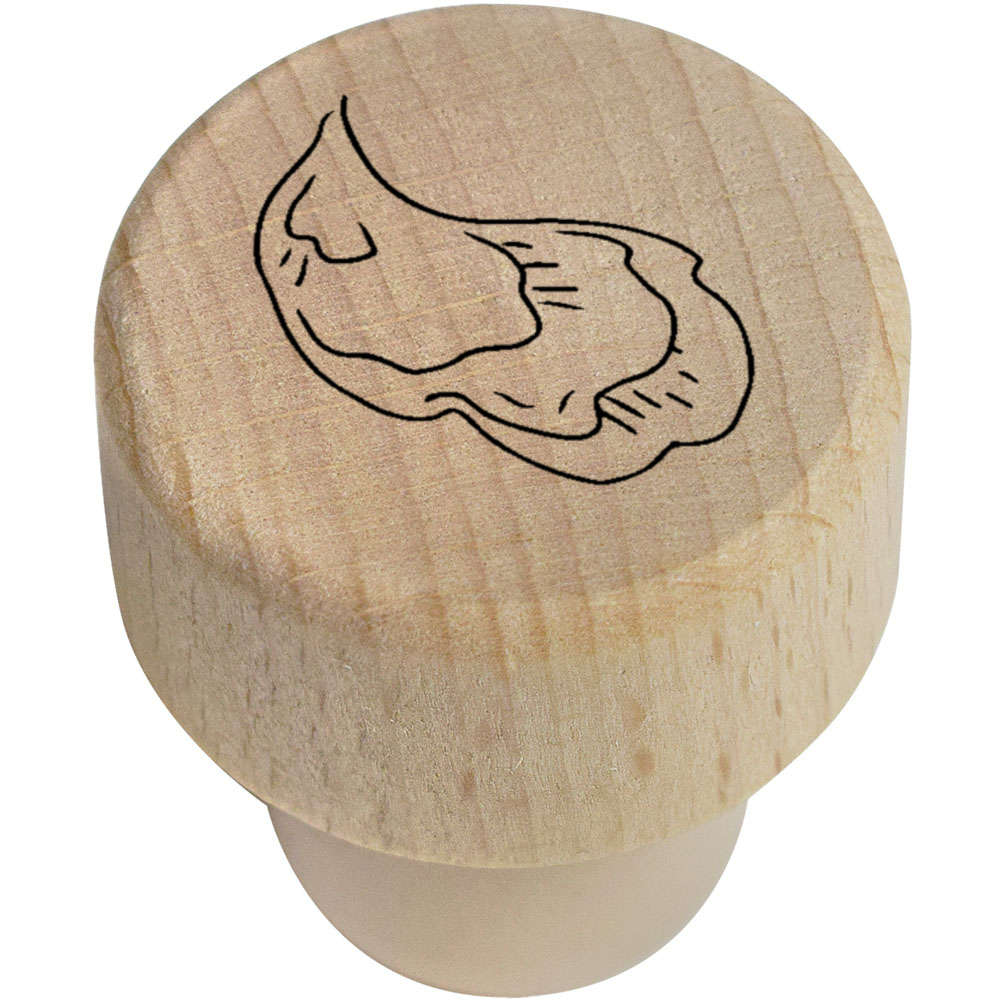 19mm 'Oyster Shell' Wooden Bottle Stopper / Cork (BS00007809)