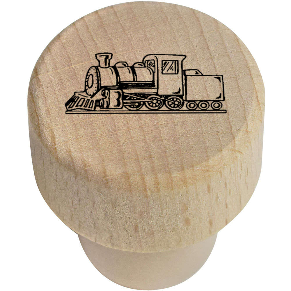 19mm 'Steam Train' Wooden Bottle Stopper / Cork (BS00008339)