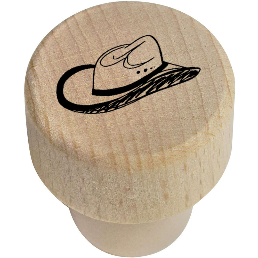 19mm 'Cowboy Hat' Wooden Bottle Stopper / Cork (BS00015006)