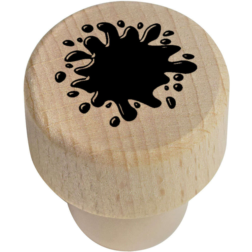 19mm 'Paint Splat' Wooden Bottle Stopper / Cork (BS00020320)