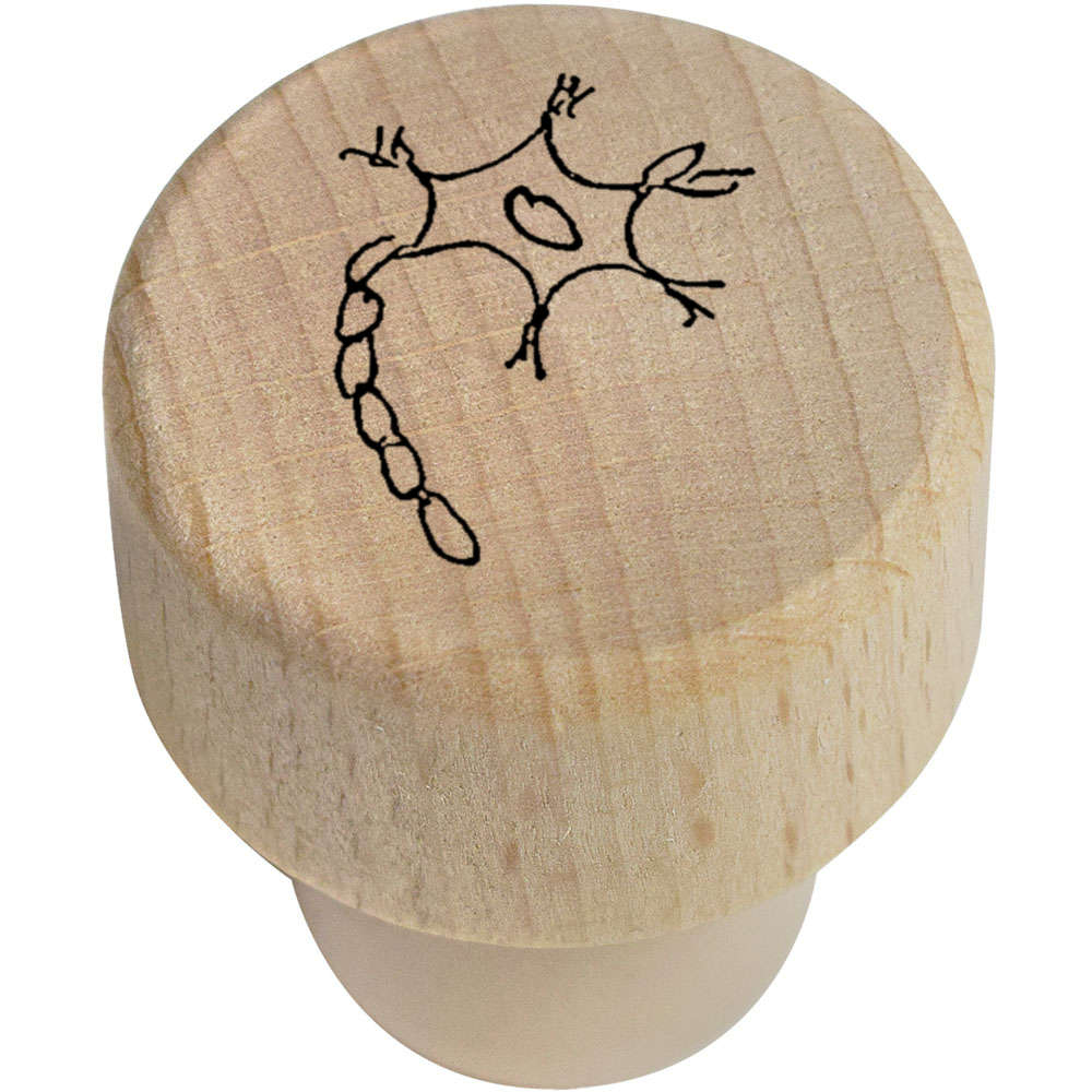 19mm 'Neuron' Wooden Bottle Stopper / Cork (BS00020738)