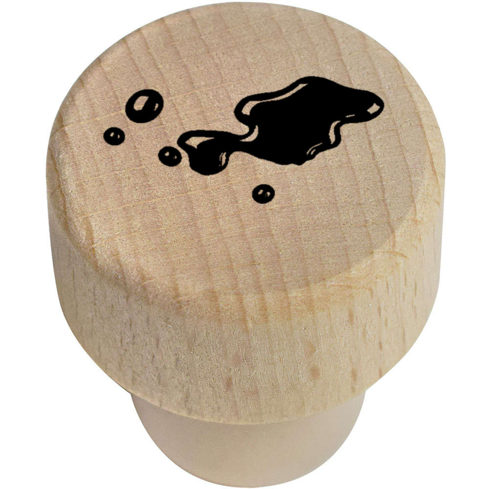 19mm 'Blood Splat' Wooden Bottle Stopper / Cork (BS00022818)