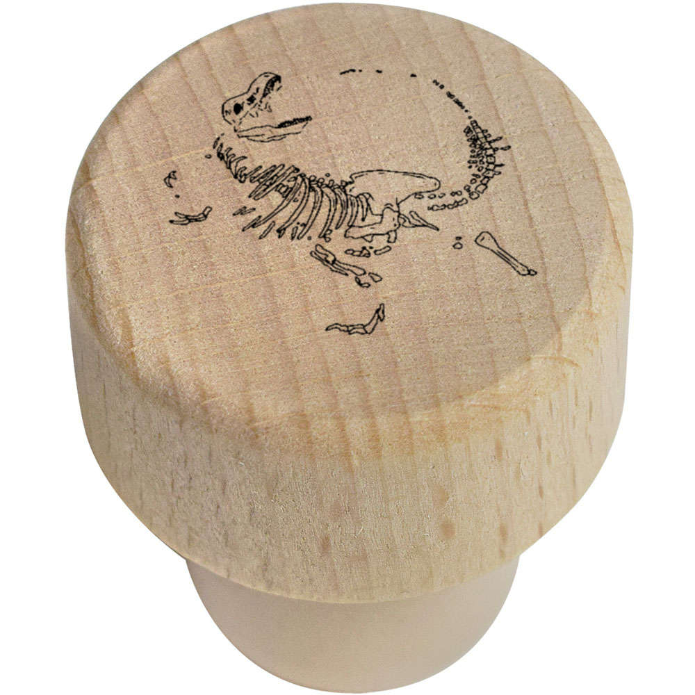 19mm 'T-Rex Fossil' Wooden Bottle Stopper / Cork (BS00022840)