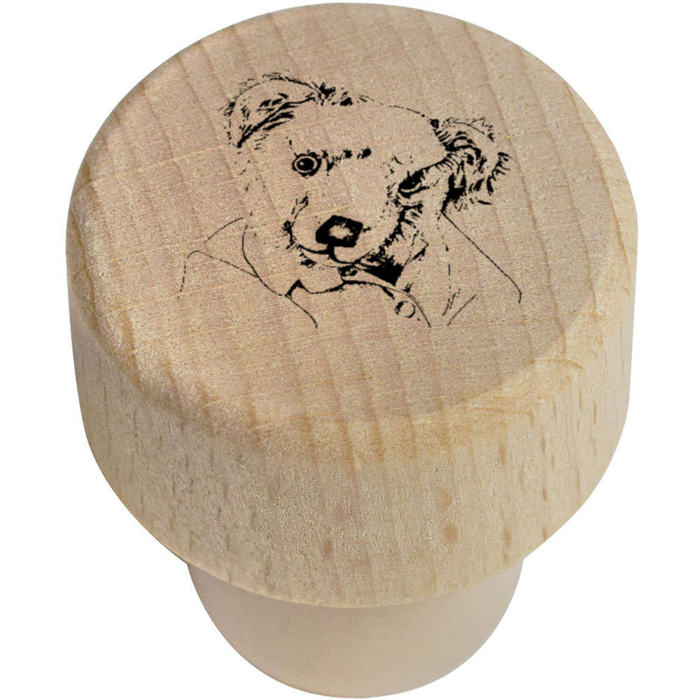19mm 'Teddy Bear Head' Wooden Bottle Stopper / Cork (BS00023116)