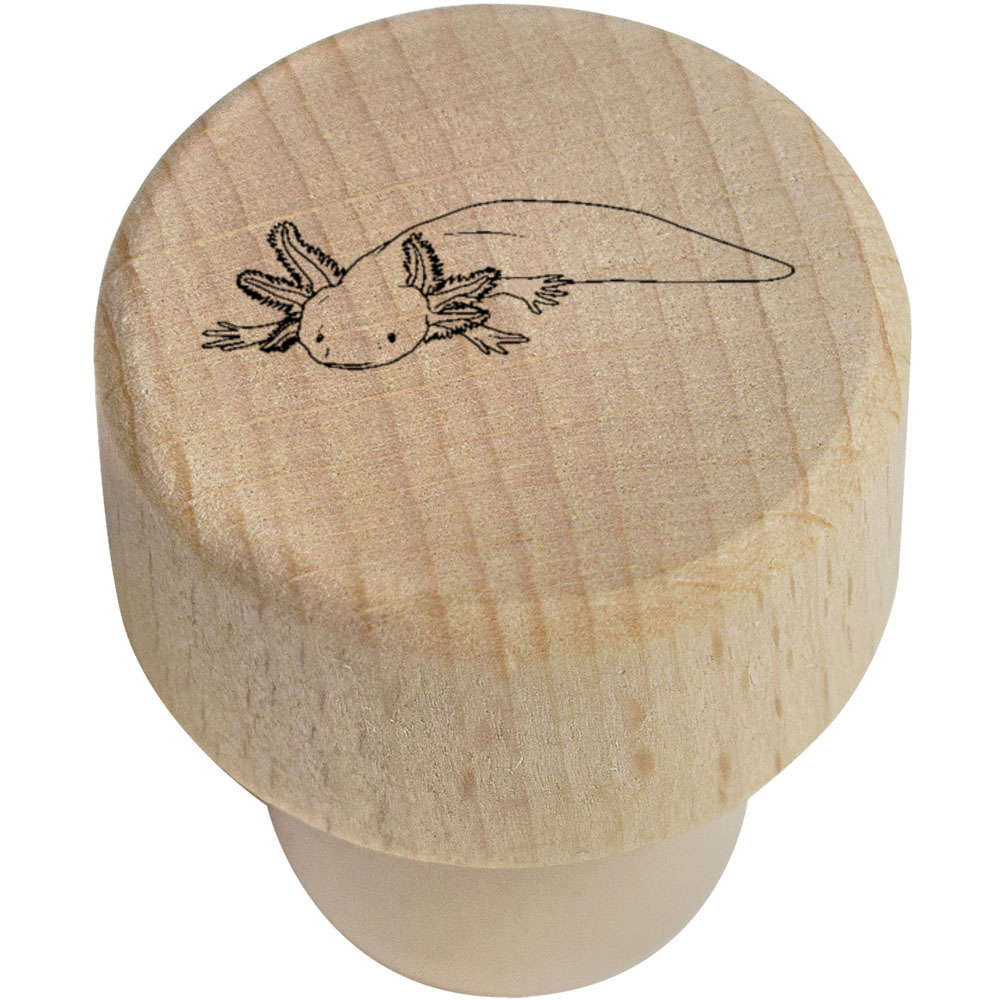 19mm 'Axolotl' Wooden Bottle Stopper / Cork (BS00023341)