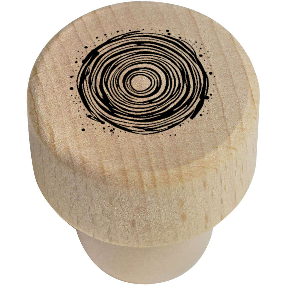 19mm 'Spiral Vortex' Wooden Bottle Stopper / Cork (BS00026454)