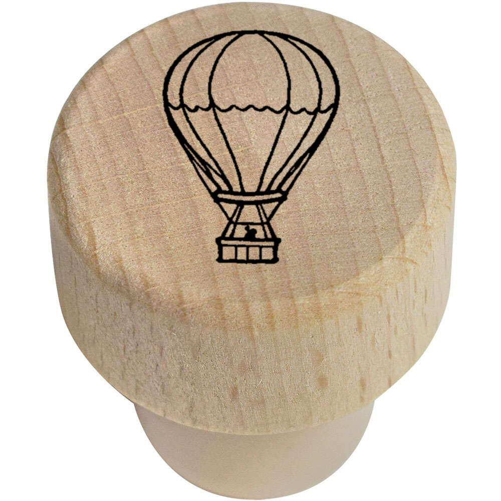 19mm 'Hot Air Balloon' Wooden Bottle Stopper / Cork (BS00028251)