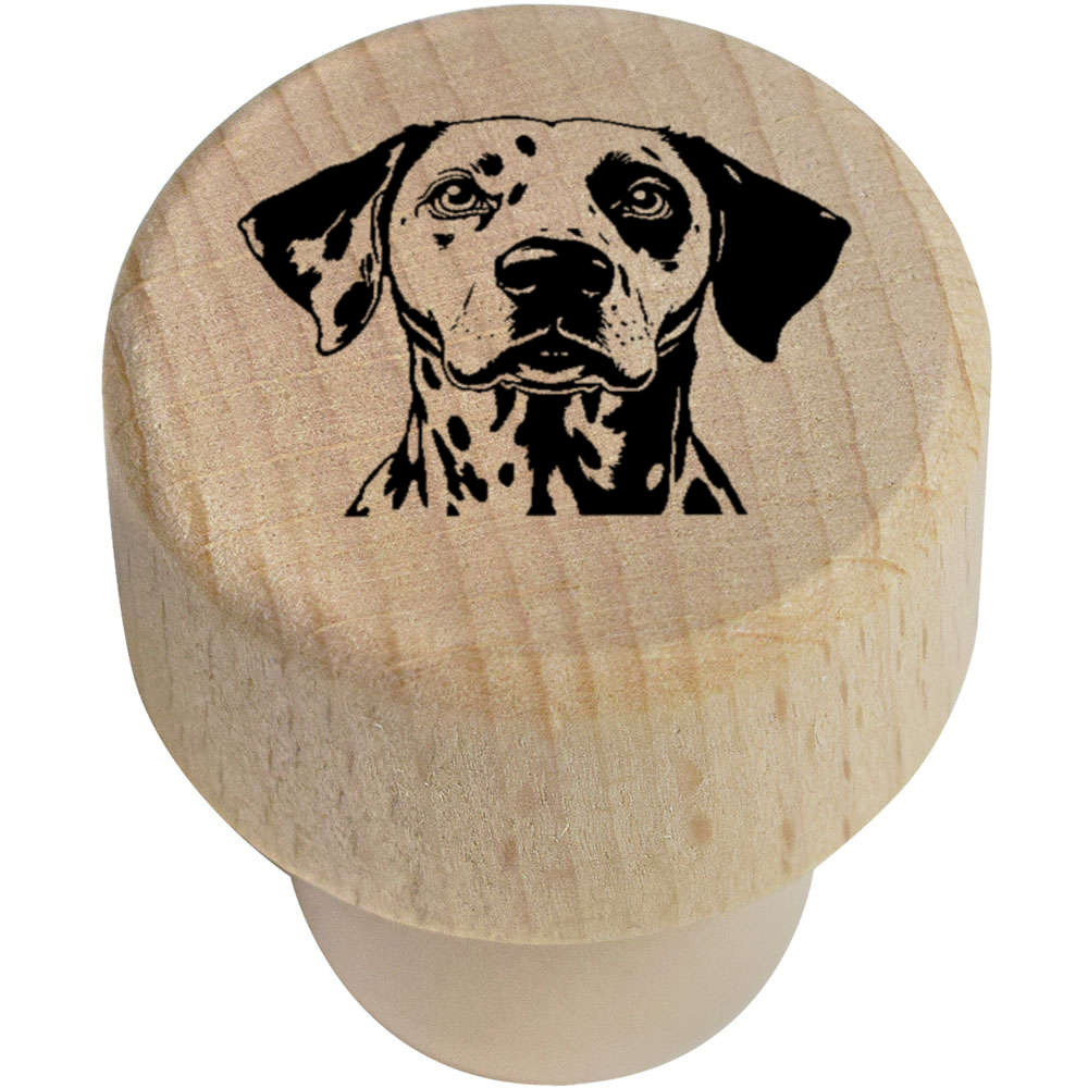 19mm 'Dalmation Portrait' Wooden Bottle Stopper / Cork (BS00030790)