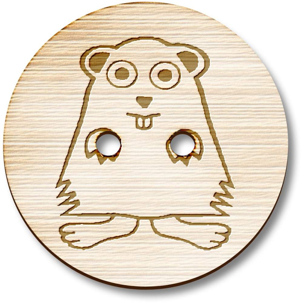 'Beaver' Wooden Buttons (BT000491)