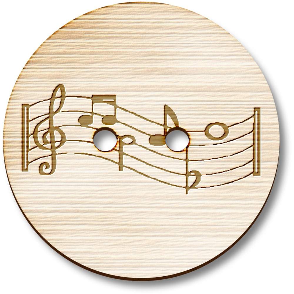 'Music' Wooden Buttons (BT000737)