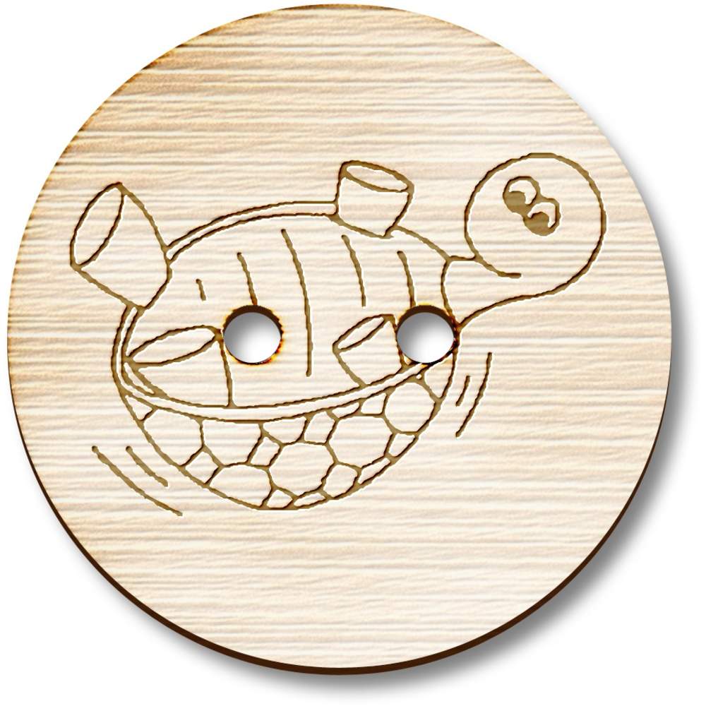 'Tortoise' Wooden Buttons (BT000998)