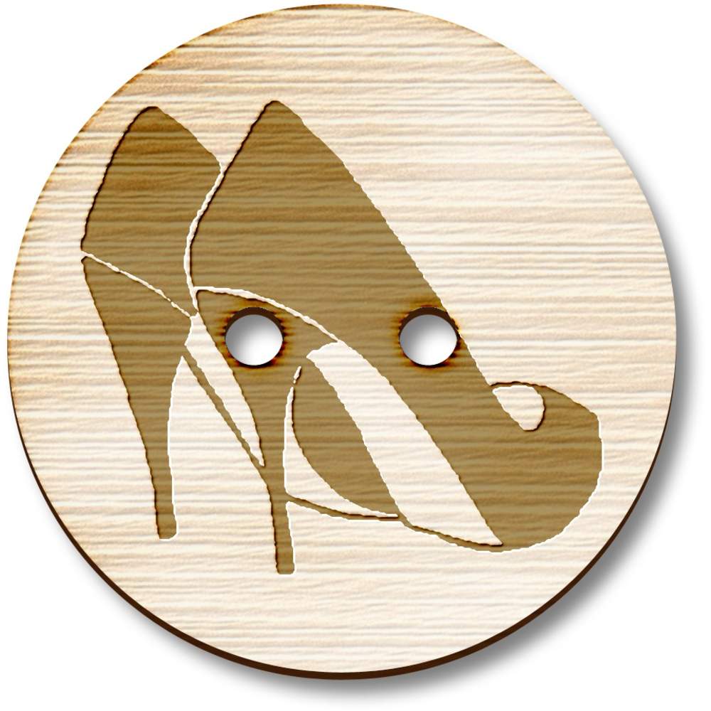 'Shoes' Wooden Buttons (BT003234)